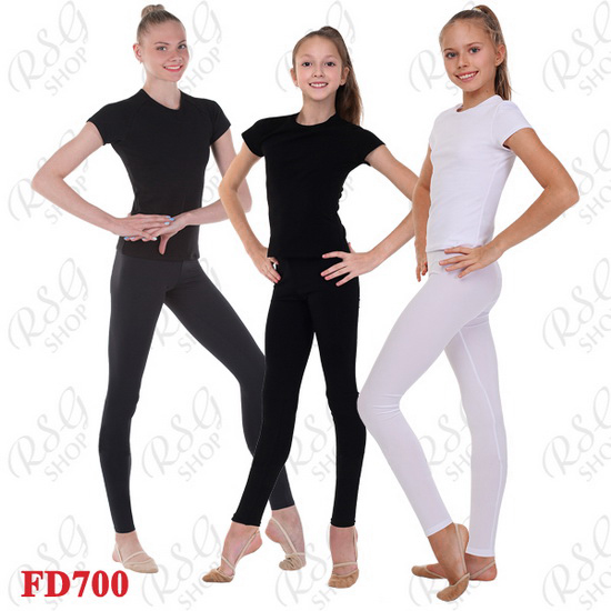 Footless Leggings Solo s. 40 (152-158) Cotton White FD700.106-40, Leggings  for rhythmic gymnastics