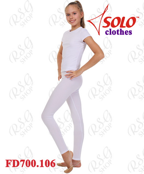 Footless Leggings Solo s. 40 (152-158) Cotton White FD700.106-40, Leggings  for rhythmic gymnastics