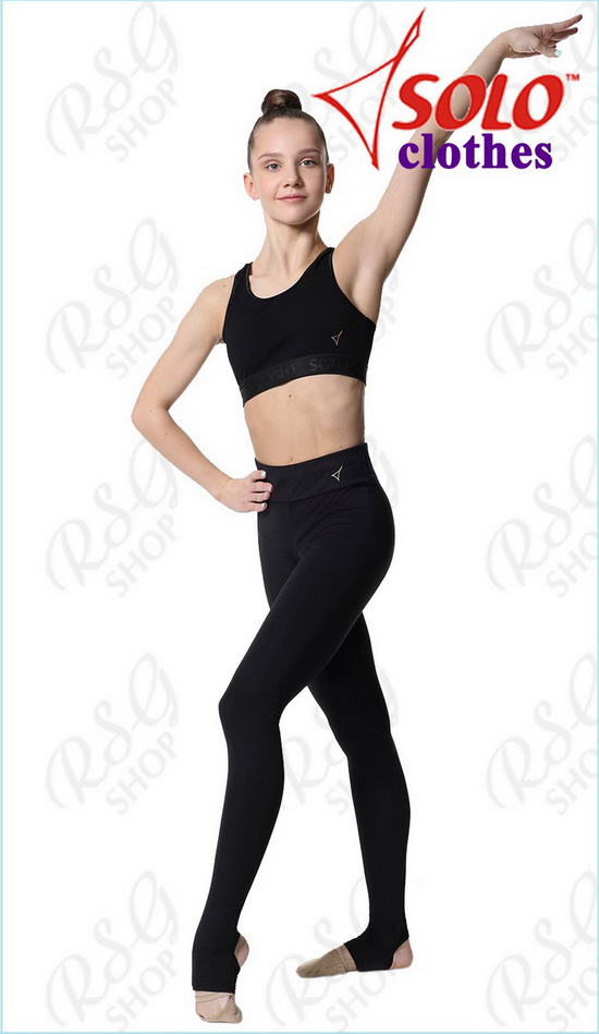 Stirrup Leggings Solo Elastika s. 30 (122-128) Black RG705-307-30, Leggings for rhythmic gymnastics