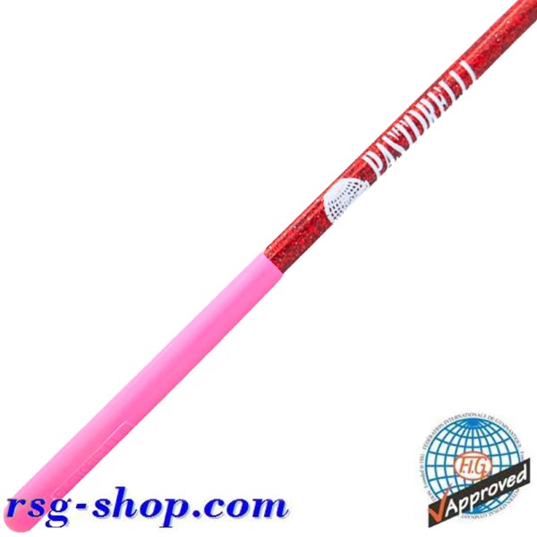 Stab 60cm Pastorelli col. Glitter Red Grip Pink FIG Art. 04152