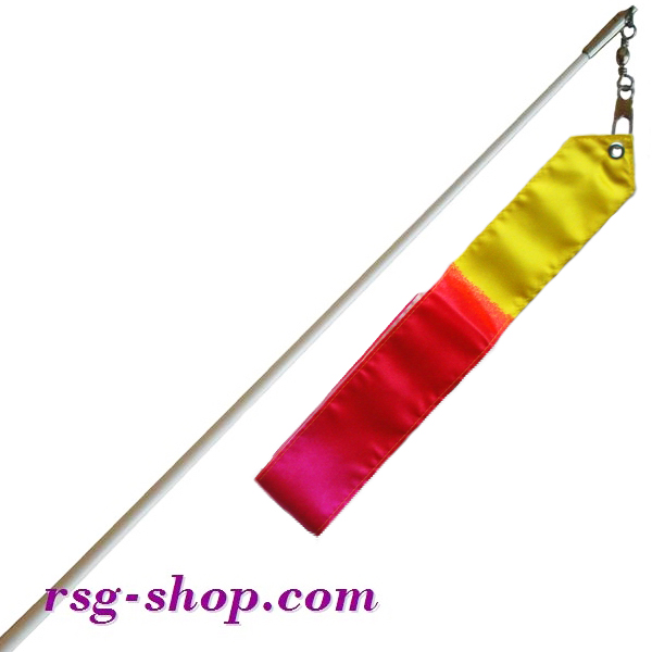 Weißer Stab 60cm & Band 5m in Yellow-White-Red incl. Griff T0055