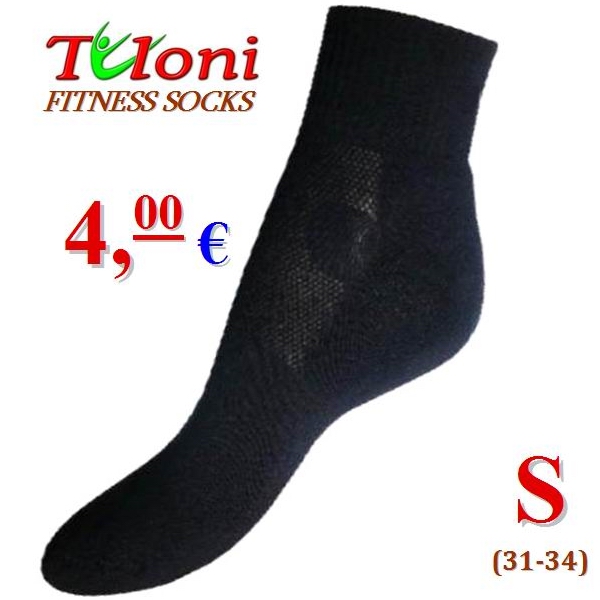 3 x Paar Multifunk. Fitness Socken Tuloni Black S (31-34) T0995S