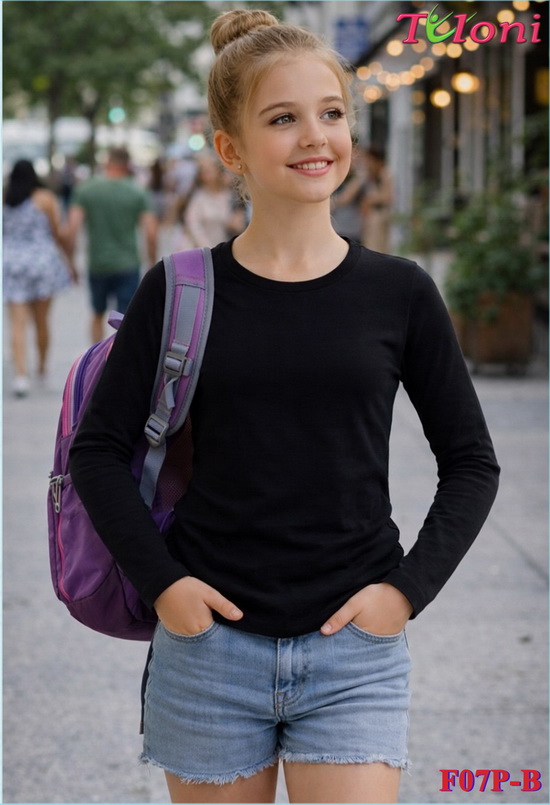 Black Tuloni T-shirt F-07 — additional angle