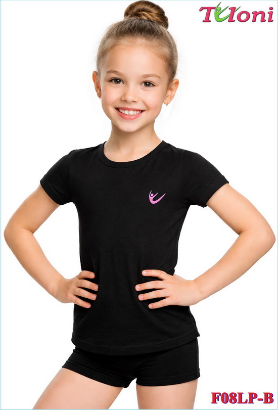 Черная футболка Tuloni F-07 — вид спереди