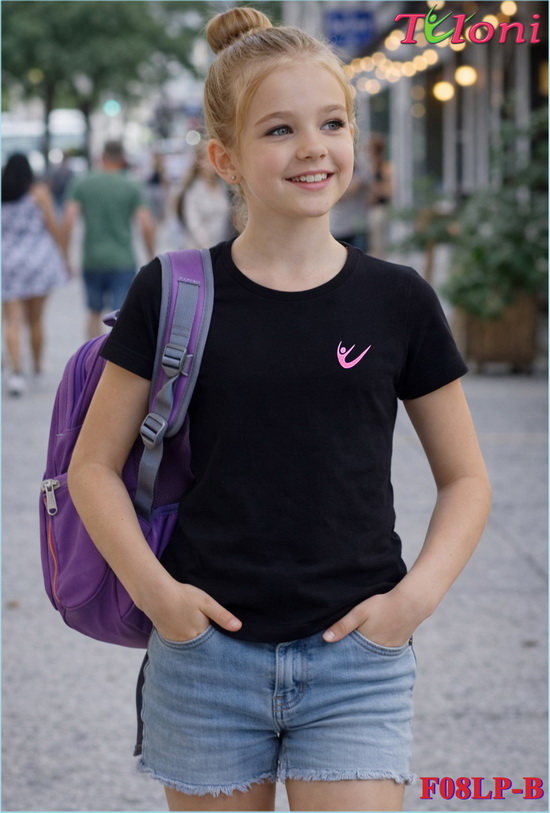 Черная футболка Tuloni F-07 — дополнительный ракурс