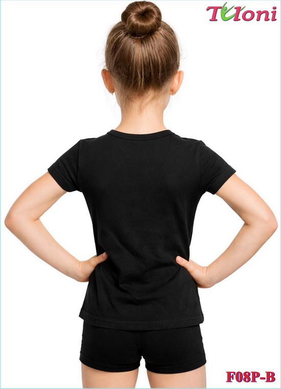 Черная футболка Tuloni F-07 — вид сзади