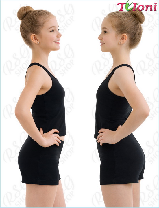 Kurze schwarze Shorts Tuloni — Seitenansicht