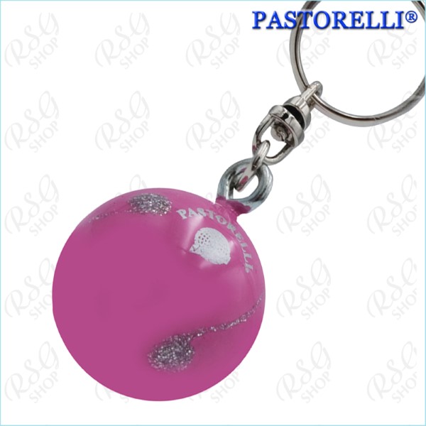 Anhänger Pastorelli mini Ball Logo col. Pink-Violet - Silver Art. 00563