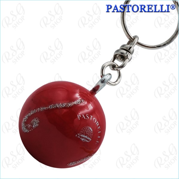 Anhänger Pastorelli mini Ball Logo col. Red - Silver Art. 00564