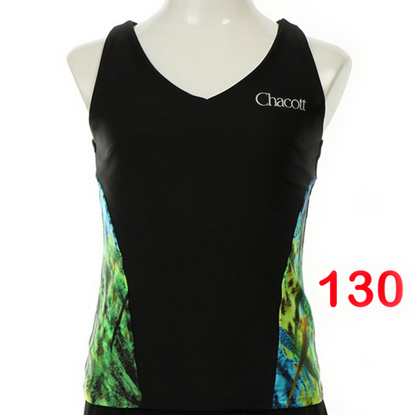 Sleeveless Long TOP Chacott s. 130 col. Black x Picture Art. 5013-81000