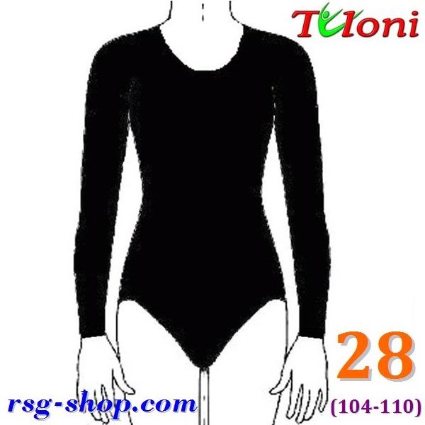 Long Sleeve Leotard Tuloni BD-02 s. 28 (104-110) Black BD02C-B28