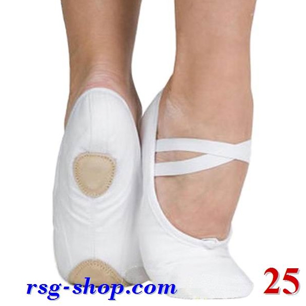 Split Sole Soft Ballet Shoes col. White s. 25 Art. BLS30-25C