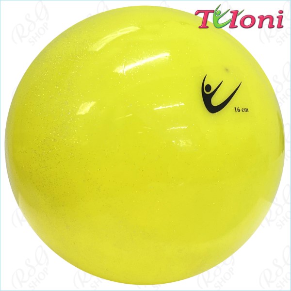 Ball Tuloni 16 cm Metallic-Glitter col. Lime-Yellow Art. T1154
