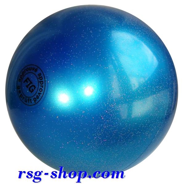 Ball Tuloni 16 cm Metallic-Glitter col. Blue Art. T0106