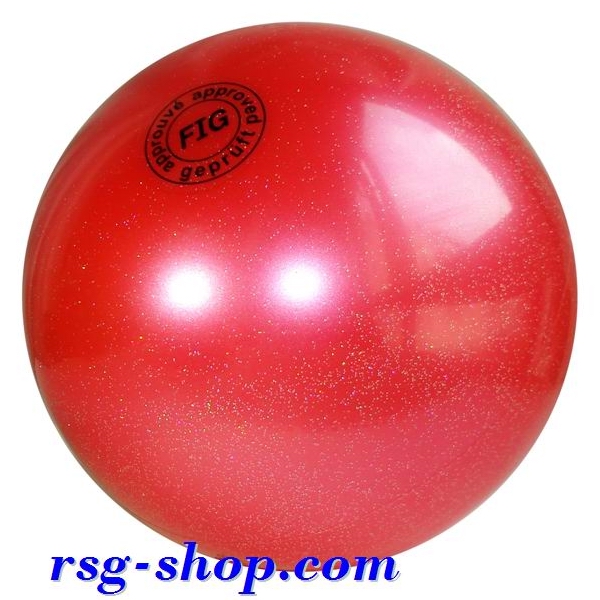 Ball Tuloni 16 cm Metallic-Glitter col. Red Art. T0104
