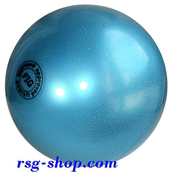 Ball Tuloni 16 cm Metallic-Glitter цв. Light Blue Art. T0291