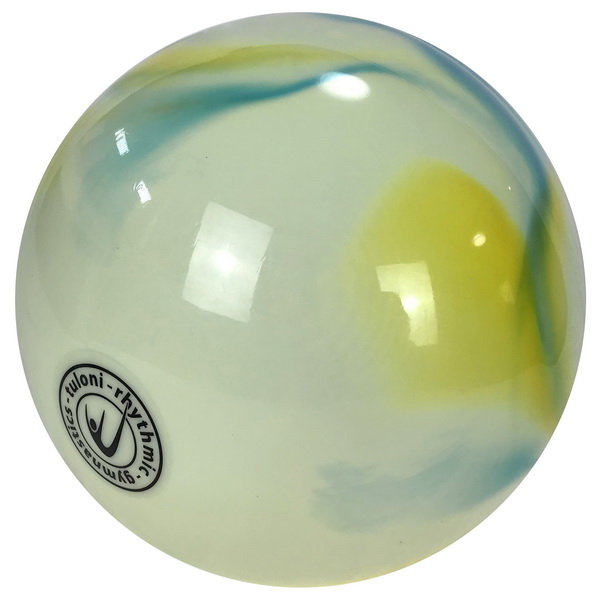 Ball 18 cm Metallic-Multicolor col. White-Blue-Yellow Art. T0110