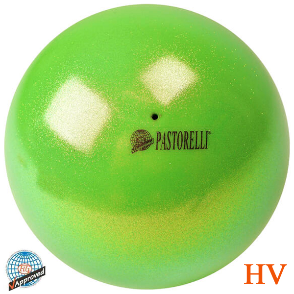 Ball Pastorelli Glitter col. Lime HV 18 cm FIG Art. 03857