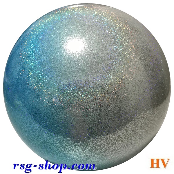 Ball Pastorelli 18 cm Glitter Sfumata HV Argento-Celeste FIG 04044