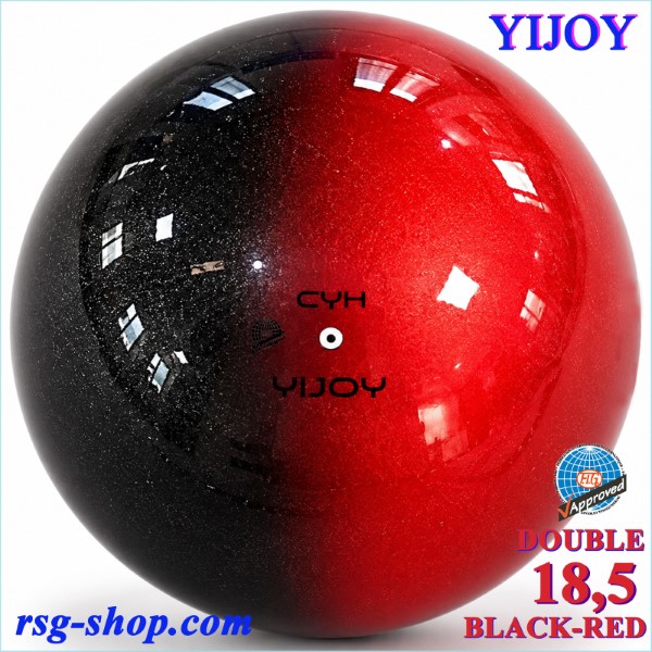 Мяч Yijoy mod. Double 18,5cm FIG col. Black-Red