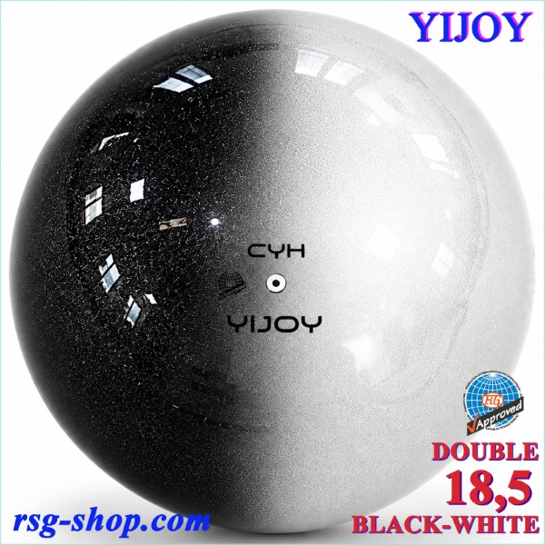 Мяч Yijoy mod. Double 18,5cm FIG col. Black-White
