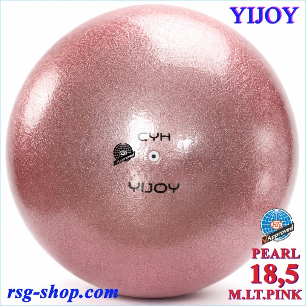 Ball Yijoy mod. Pearl 18,5cm FIG col. Metallic Light Pink