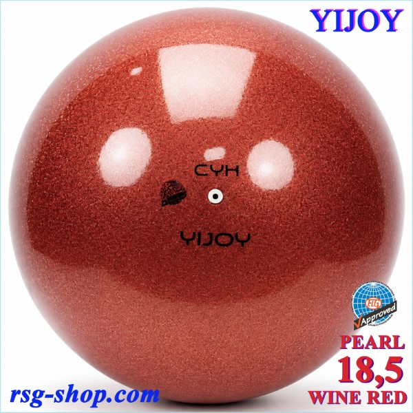 Ball Yijoy mod. Pearl 18,5cm FIG col. Wine Red