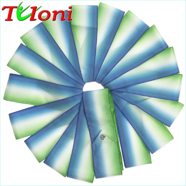 Dreifarbiges Band Tuloni 6m col. Blue-White-Green Art. T0876