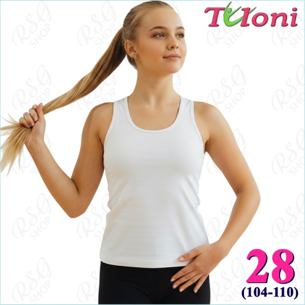 Racerback Tank Top Tuloni mod. TL12 s. 28 (104-110) White TL12PE-W28