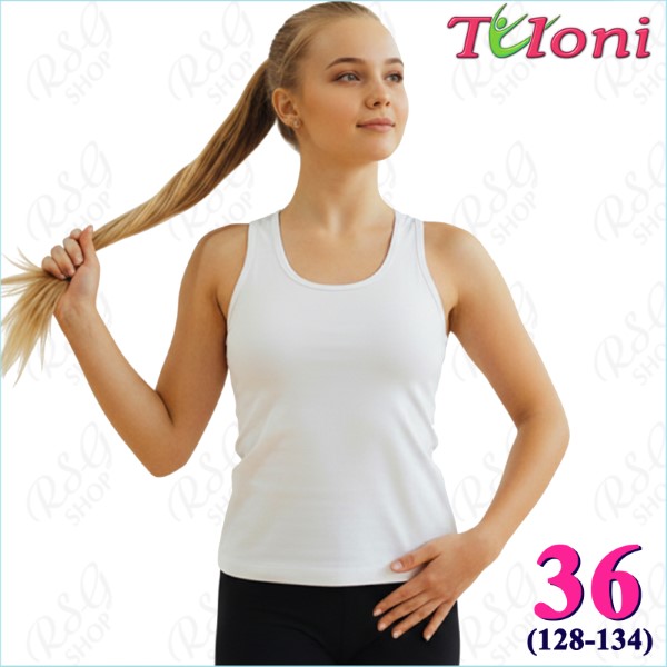 Racerback-Top Tuloni mod. TL12 Gr. 36 (128-134) White TL12PE-W36