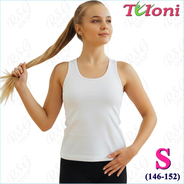 Racerback Tank Top Tuloni mod. TL12 s. S (146-152) White TL12PE-WS