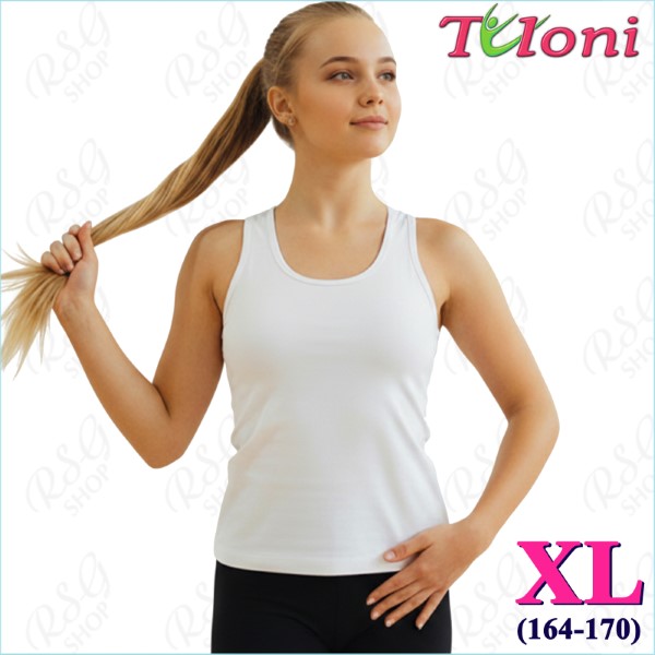 Racerback-Top Tuloni mod. TL12 Gr. XL (164-170) White TL12PE-WXL