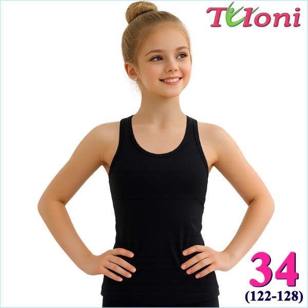Racerback-Top Tuloni mod. TL13 Gr. 34 (122-128) Black TL13P-B34
