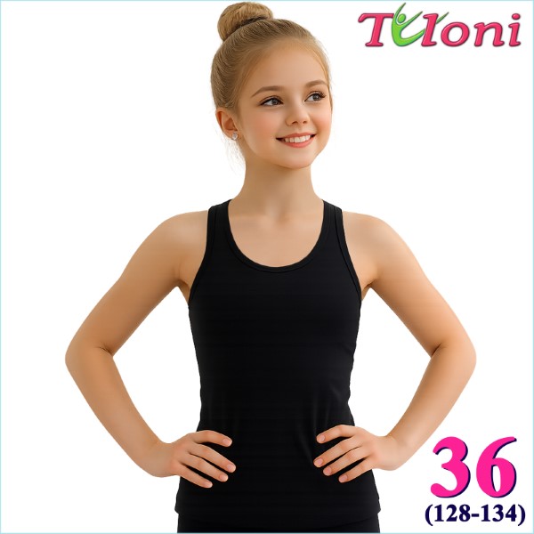 Racerback-Top Tuloni mod. TL13 s. 36 (128-134) Black TL13P-B36