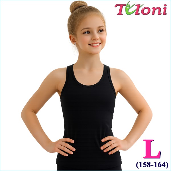 Racerback-Top Tuloni mod. TL13 s. L (158-164) Black TL13P-BL