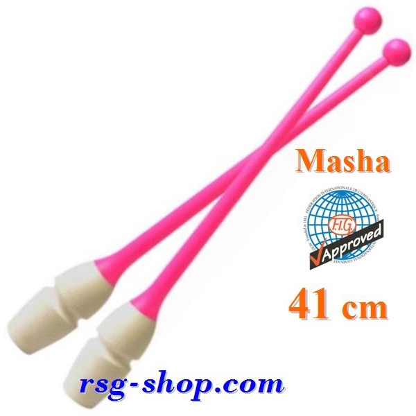 Булавы Pastorelli 41 cm мод. Masha цв. Bianco - Rosa FIG 02617