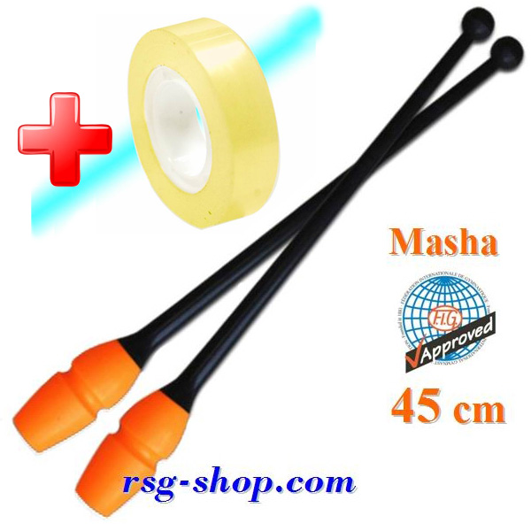 Keulen Pastorelli 45 cm Masha col. Black-Orange Art 02902 + Bonus