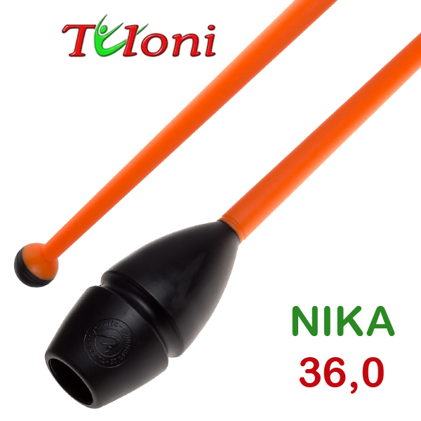 Einsteckbare Keulen 36cm mod. Nika bi-col. Black x Orange Art. T0217
