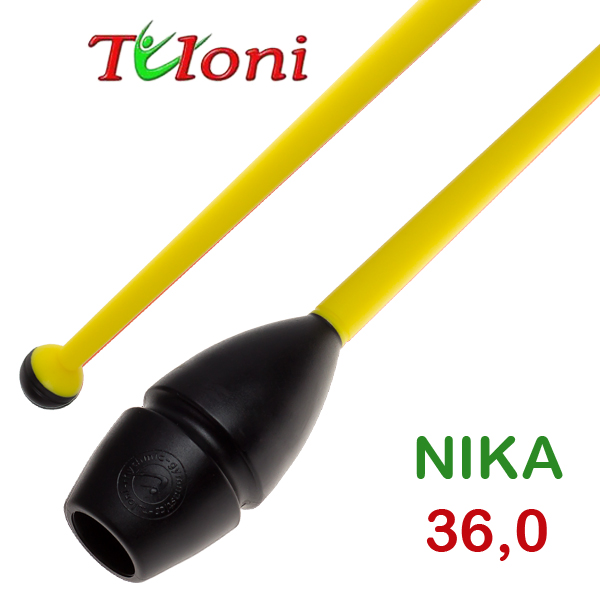 Einsteckbare Keulen 36cm mod. Nika bi-col. Black x Yellow Art. T0216