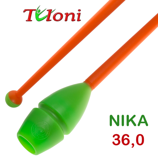 Einsteckbare Keulen 36cm mod. Nika bi-col. Green x Orange Art. T0222