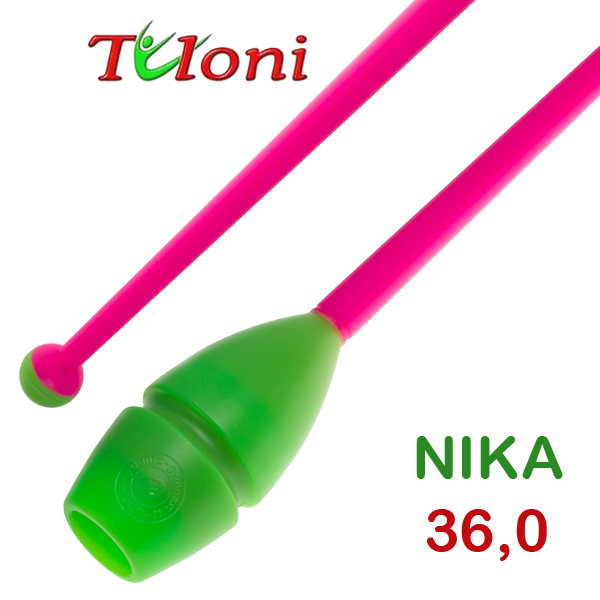 Einsteckbare Keulen 36cm mod. Nika bi-col. Green x Pink Art. T0224