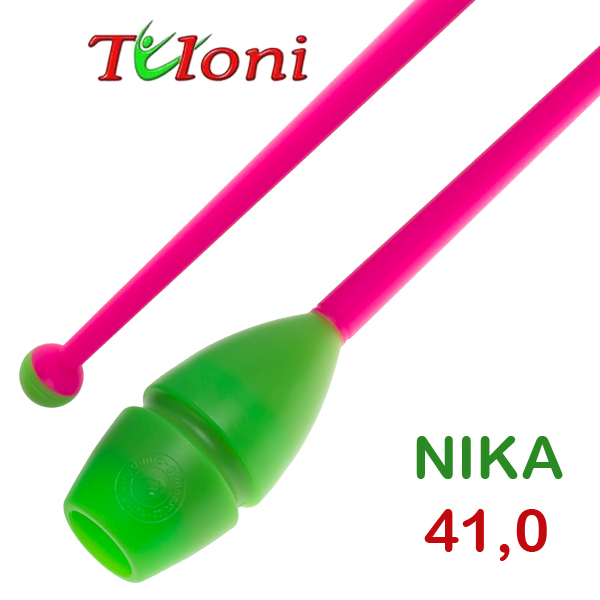 Einsteckbare Keulen 41cm mod. Nika bi-col. Green x Pink Art. T0249