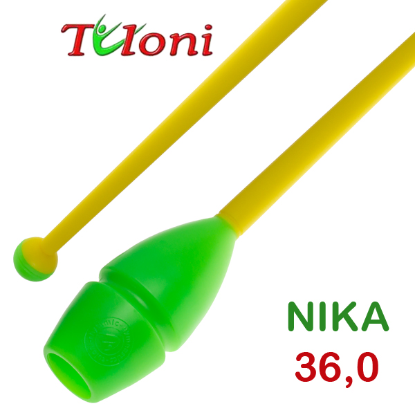 Einsteckbare Keulen 36cm mod. Nika bi-col. Green x Yellow Art. T0155