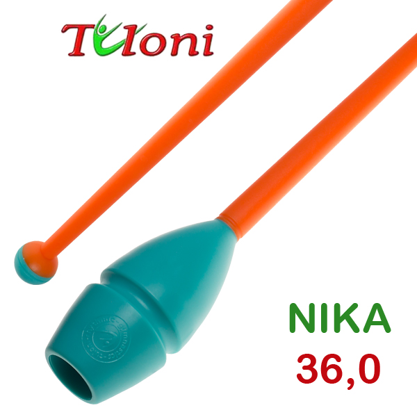 Einsteckbare Keulen 36cm mod. Nika bi-col. Turquoise x Orange Art. T0220