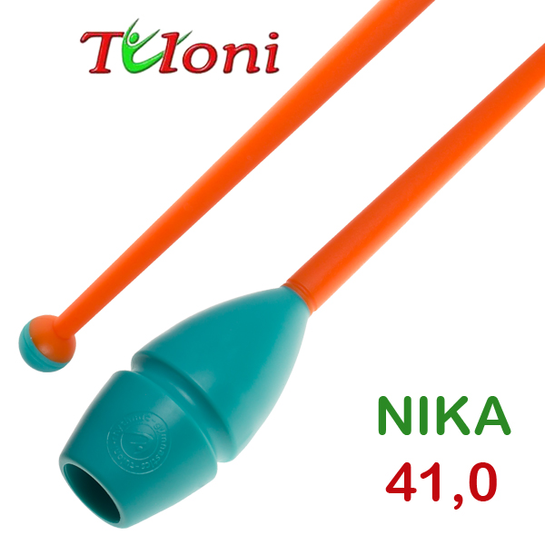 Einsteckbare Keulen 41cm mod. Nika bi-col. Turquoise x Orange Art. T0245