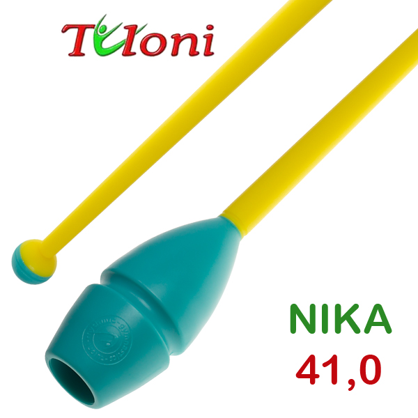 Einsteckbare Keulen 41cm mod. Nika bi-col. Turquoise x Yellow Art. T0244