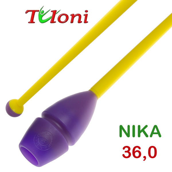 Einsteckbare Keulen 36cm mod. Nika bi-col. Purple x Yellow Art. T0156