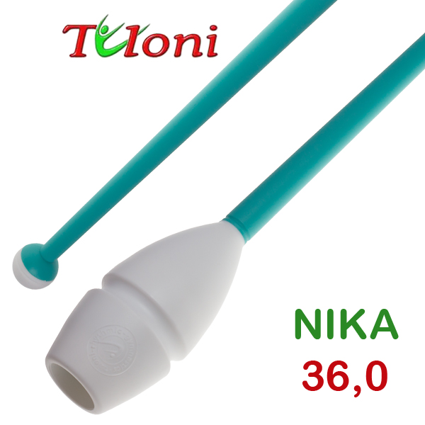 Булавы соединяемые 36cm mod. Nika bi-col. White x Turquoise Art. T0148