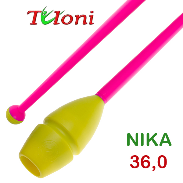 Einsteckbare Keulen 36cm mod. Nika bi-col. Yellow x Pink Art. T0940