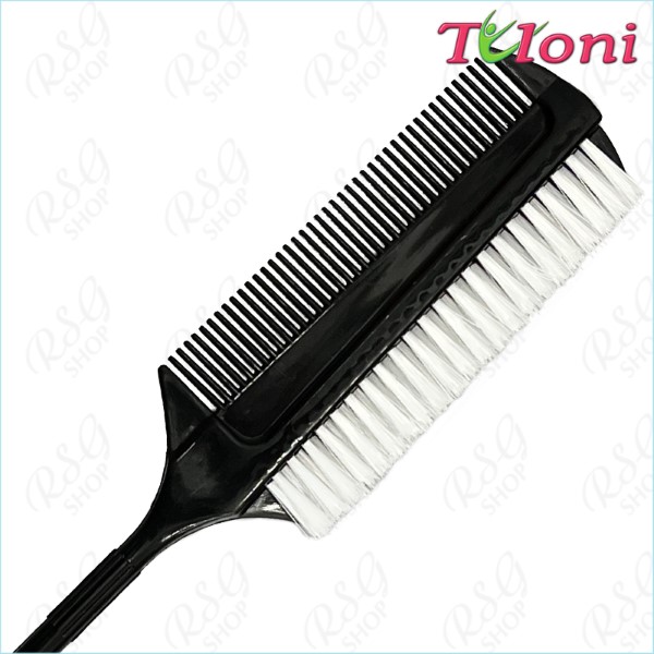 Professional 2 in 1 hair comb from Tuloni 23cm col. Black Art. T1214-BL
